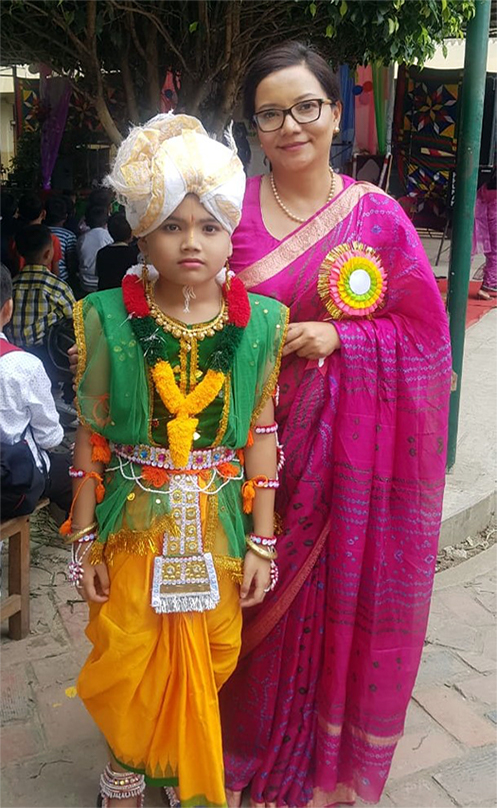 Student in Traditional Attire