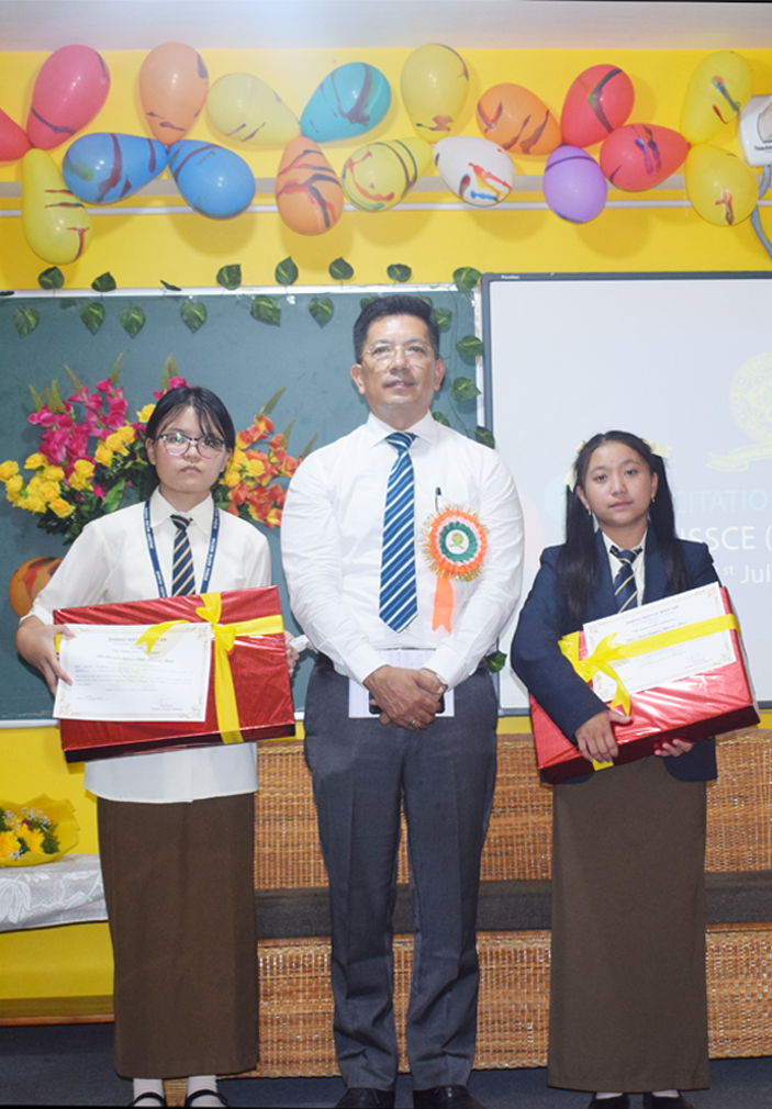Students receiving awards